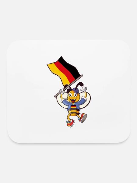 Germany Bee / German Fan - Mouse pad Horizontal - white - Front