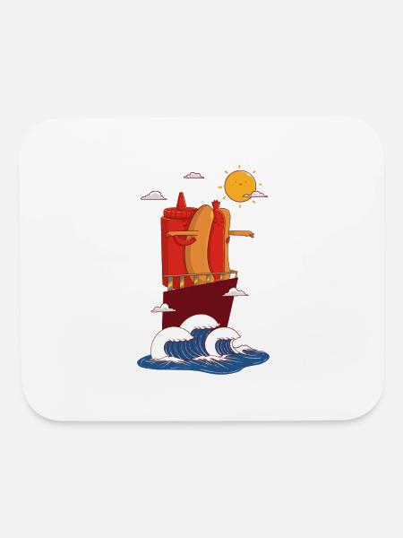 Romantic Hotdog - Mouse pad Horizontal - white - Front