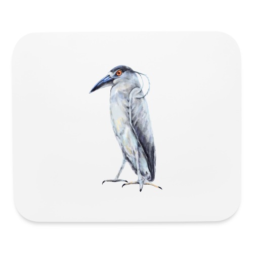 Black Crowned Night Heron - Mouse pad Horizontal