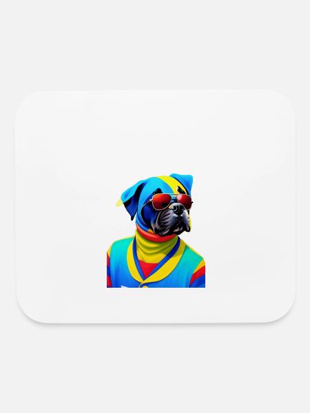 Dog colorful - Mouse pad Horizontal - white