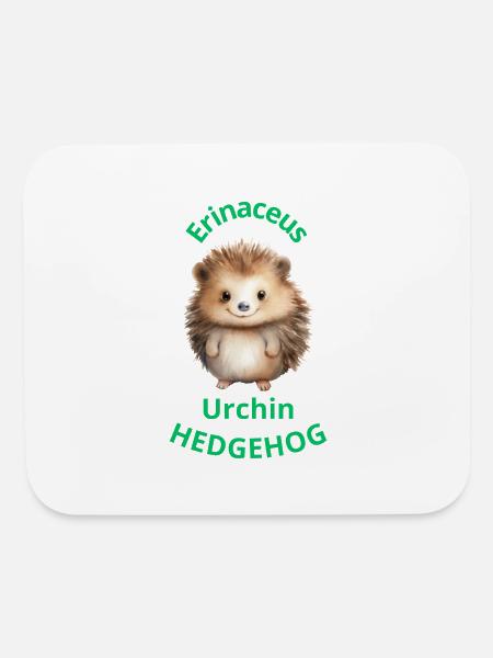 hedgehog - Mouse pad Horizontal - white - Front