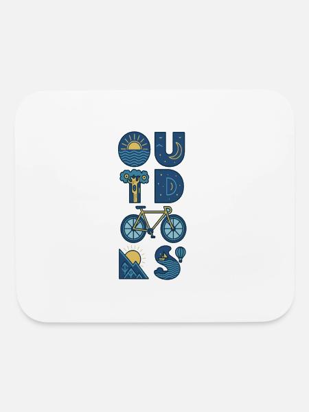 Outdoors - Mouse pad Horizontal - white - Front