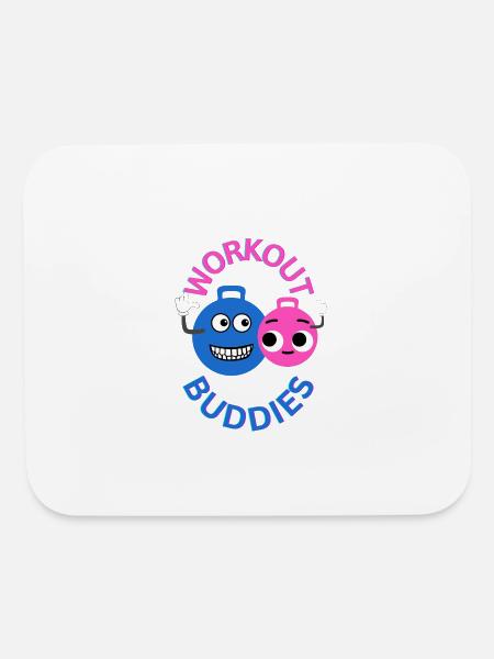 Workout Buddies - Mouse pad Horizontal - white
