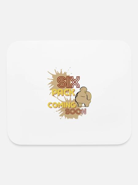 Six Pack Coming Soon 37 - Mouse pad Horizontal - white - Front