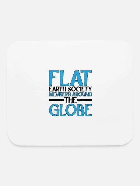 Flat Earth Society, Members Around The Globe 20 - Mouse pad Horizontal - white - Front