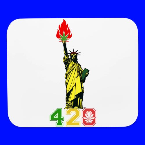 Humoristic 420 Liberty Herb Weed Marijuana Design - Mouse pad Horizontal