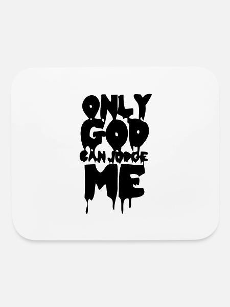 only god - Mouse pad Horizontal - white - Front