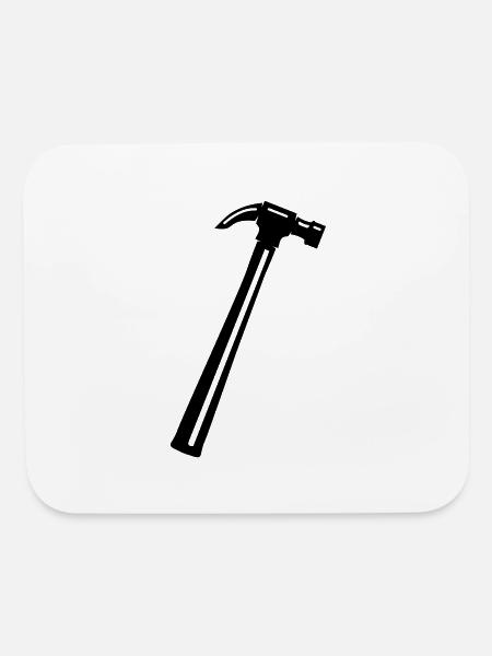 A Carpenter's hammer - Mouse pad Horizontal - white - Front