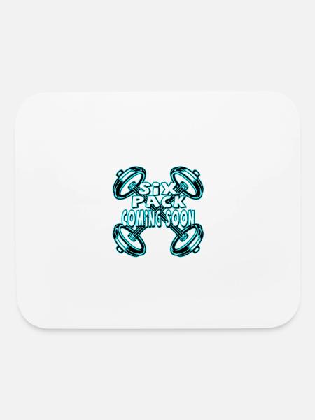 Six Pack Coming Soon 22 - Mouse pad Horizontal - white - Front