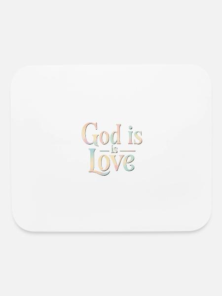 God is Love - Mouse pad Horizontal - white - Front
