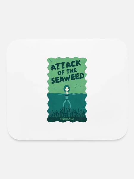 Attack Of The Seaweed blue - Mouse pad Horizontal - white - Front