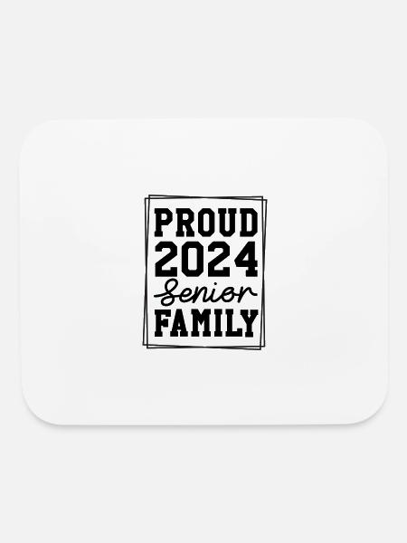 Proud 2024 Senior Family - Mouse pad Horizontal - white - Front