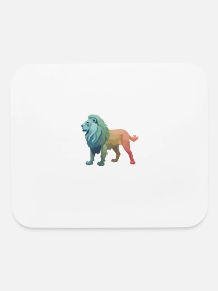 Lion silhouette - Mouse pad Horizontal - white - Front