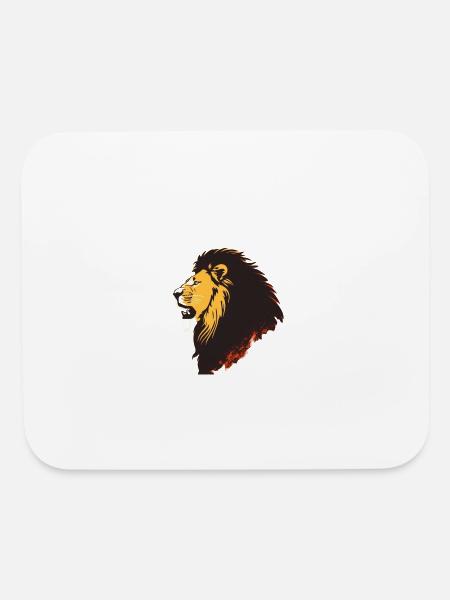 Lion silhouette - Mouse pad Horizontal - white - Front