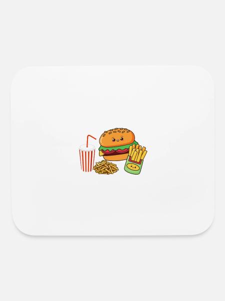 Fast food - Mouse pad Horizontal - white - Front