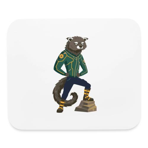 Raccoon Ranger in Neon Armor - Mouse pad Horizontal