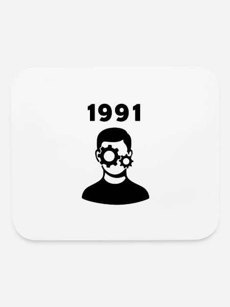 Retro Mechanical Mind 1991 – Vintage Tech Vibes - Mouse pad Horizontal - white - Front