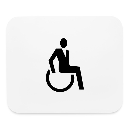 Classy wheelchair user symbol - Mouse pad Horizontal