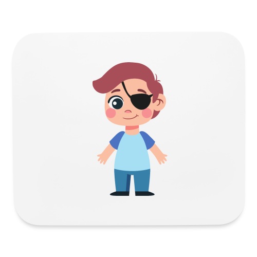 Boy with eye patch - Mouse pad Horizontal