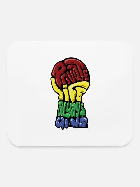 Private life always wins - Mouse pad Horizontal - white - Front