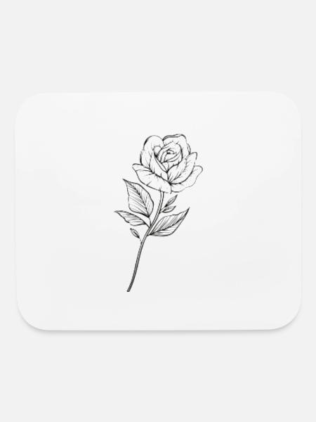 romantic flowers . - Mouse pad Horizontal - white - Front