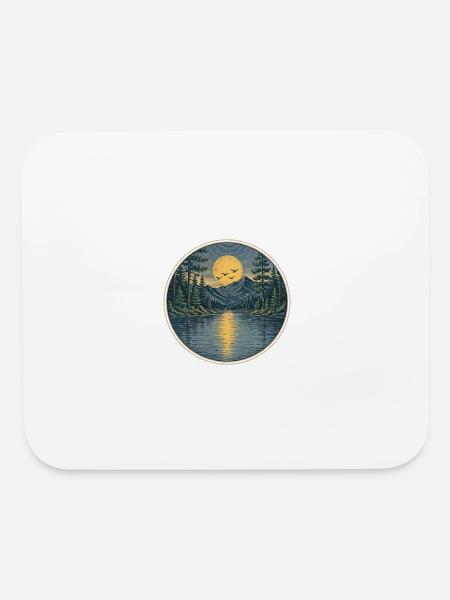 Cercle du lac Moonlit Forest - Tapis de souris - blanc - Devant