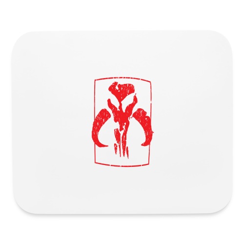 RED Mando skull - Mouse pad Horizontal