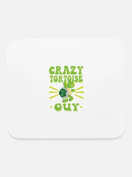 Crazy Tortoise Guy - Mouse pad Horizontal - white - Front