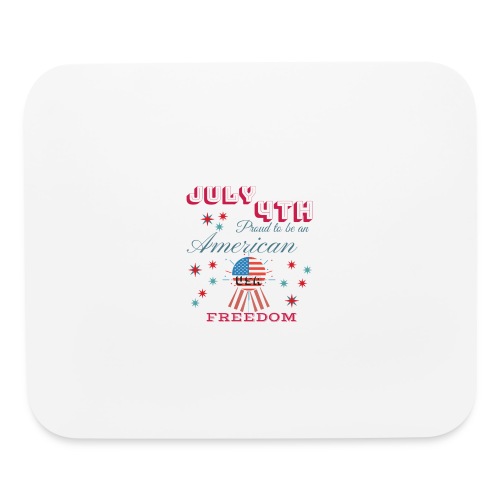 July 4th Proud to be an American - Mouse pad Horizontal