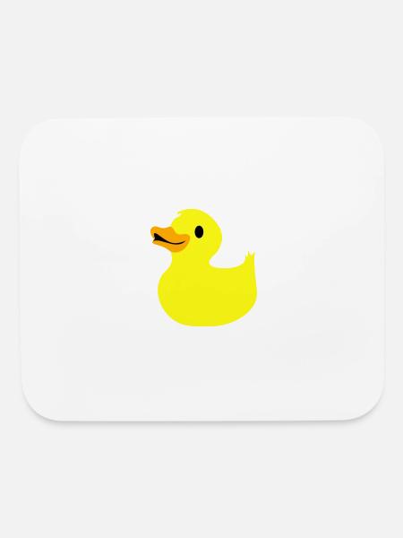 rubber duckie cute and simple - Mouse pad Horizontal - white - Front