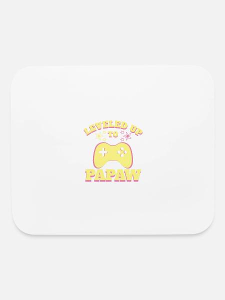 LEVELED UP TO PAPAW - Mouse pad Horizontal - white - Front