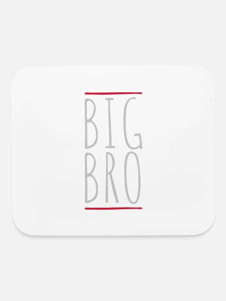 Bar Logo Big Bro - Mouse pad Horizontal - white - Front