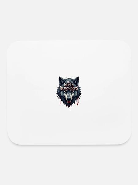 Winter wolf shirt sweater - Mouse pad Horizontal - white - Front