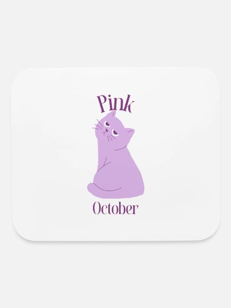 October in Pink - Mouse pad Horizontal - white - Front