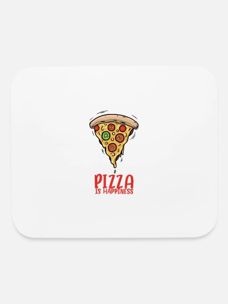 Soirée Pizza - Tapis de souris - blanc - Devant