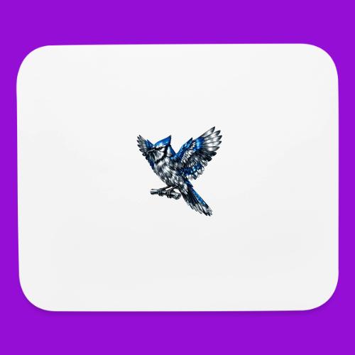 Silver Blue Jay Open Wing Perch - Mouse pad Horizontal