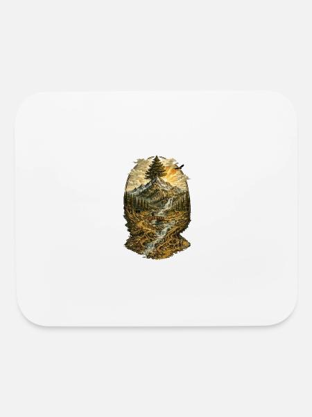 Alpine Vista Ringed by Pines - Mouse pad Horizontal - white - Front