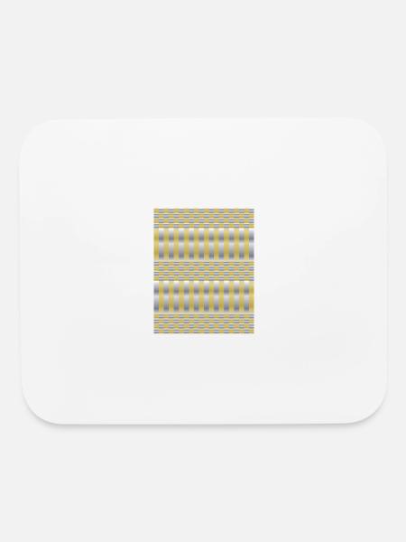 Gold and Silver (Checkers and Stripes) - Mouse pad Horizontal - white - Front