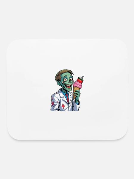 Zombie Doctor with Ice Cream Cone - Mouse pad Horizontal - white - Front