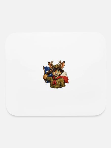 Jackalope Scout - Mouse pad Horizontal - white - Front