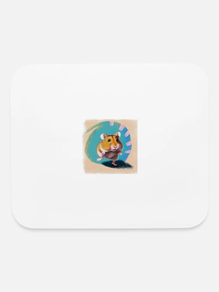 Fast hamster - Mouse pad Horizontal - white - Front