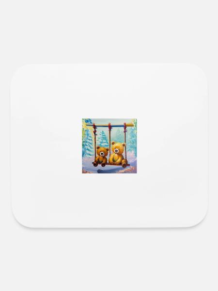 Winter fun - Mouse pad Horizontal - white - Front