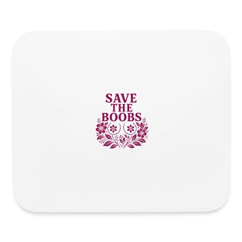 Save the boobs floral - Mouse pad Horizontal