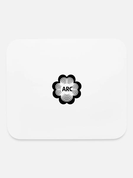 Arc Bloom Monochrome - Mouse pad Horizontal - white - Front
