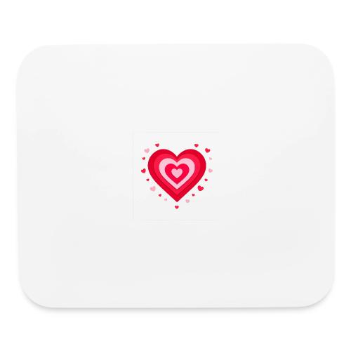 Layered Red & Pink Heart – Cute Valentine Love - Mouse pad Horizontal