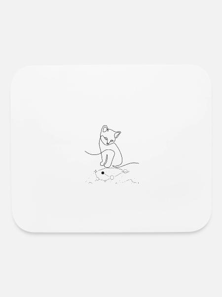 Cat and the Universe - Mouse pad Horizontal - white - Front