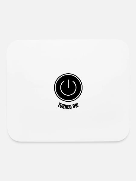 Turned On: Sleek Black and White Design for the Fa - Mouse pad Horizontal - white - Front