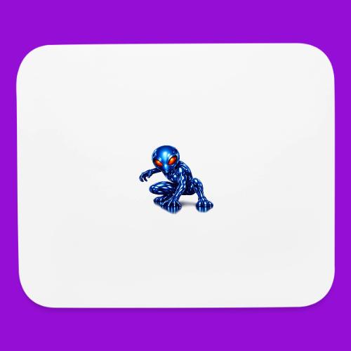 Blue Alien Crouch - Mouse pad Horizontal