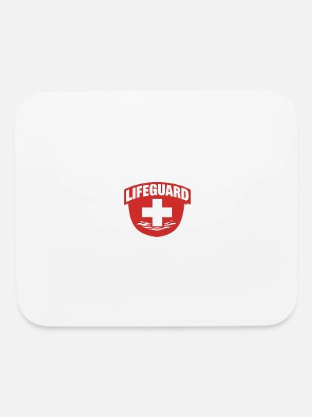 Lifeguard Rescue Badge - Mouse pad Horizontal - white - Front