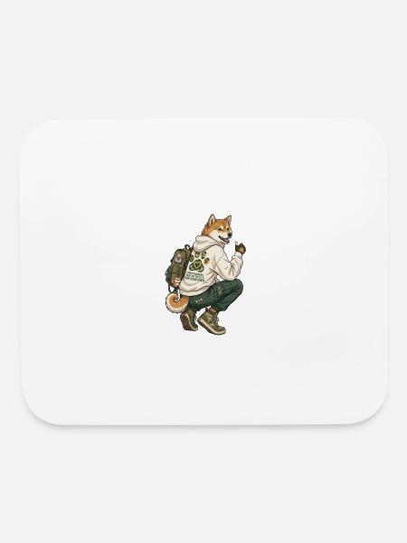 Edgy Anime Dog Lover Streetwear Apparel Design - Mouse pad Horizontal - white - Front